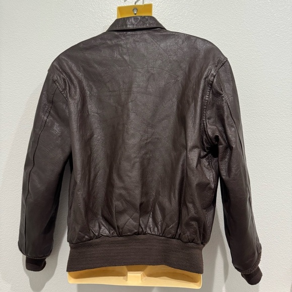 Vintage Cooper A-2 US Air Force Brown Leather Bomber Jacket 42R Aviator Pilot - Picture 7 of 15